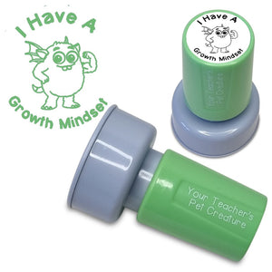 I Have A Growth Mindset - Pre Inked Teacher Stamp - Your Teacher's Pet Creature